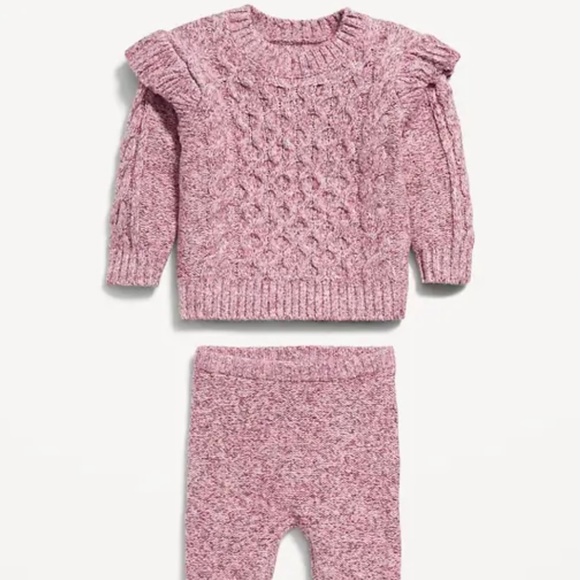 Ruffle-Trim Cocoon Sweater and Pants Set for Baby - Picture 1 of 4